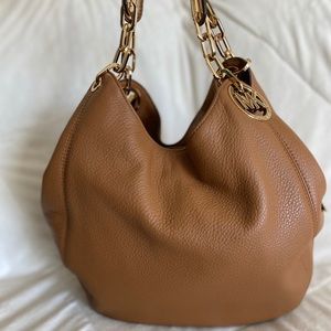 Michael Kors Large Hobo shoulder bag brown leather